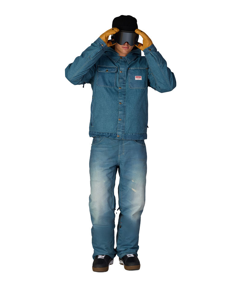 686 Men's Deconstructed Denim Insulated Pant Indigo Denim 2027