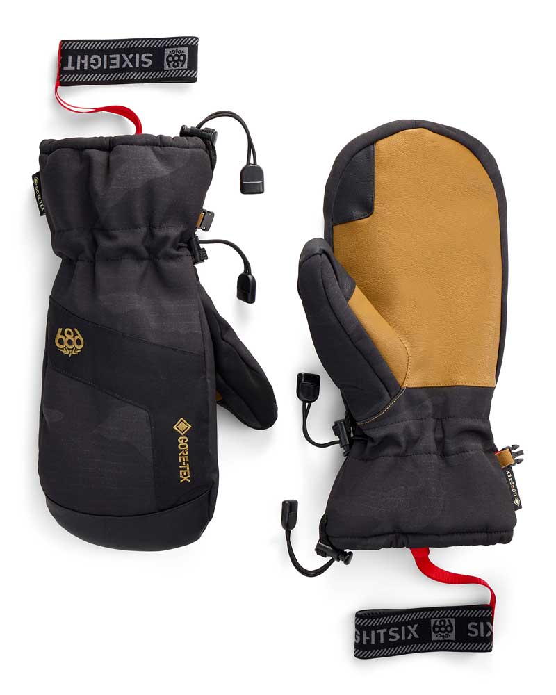 686 Men's Gore-Tex Linear Mitt Black Camo 2027