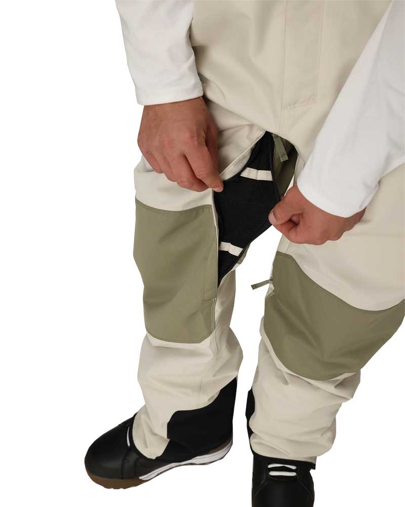 686 Men's Hot Lap Insulated Bib Limestone Colorblock 2026