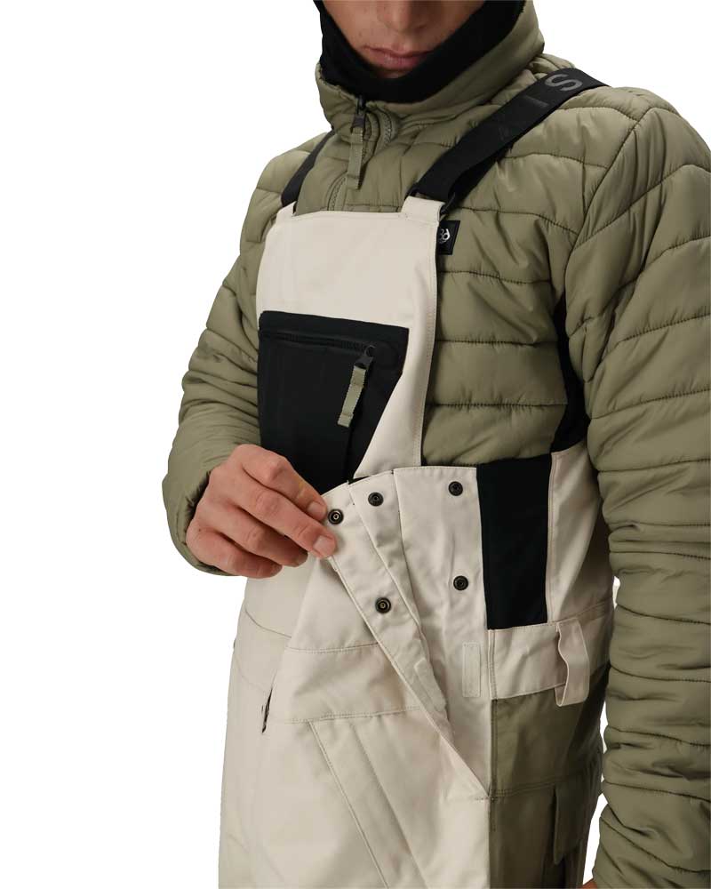 686 Men's Hot Lap Insulated Bib Limestone Colorblock 2026