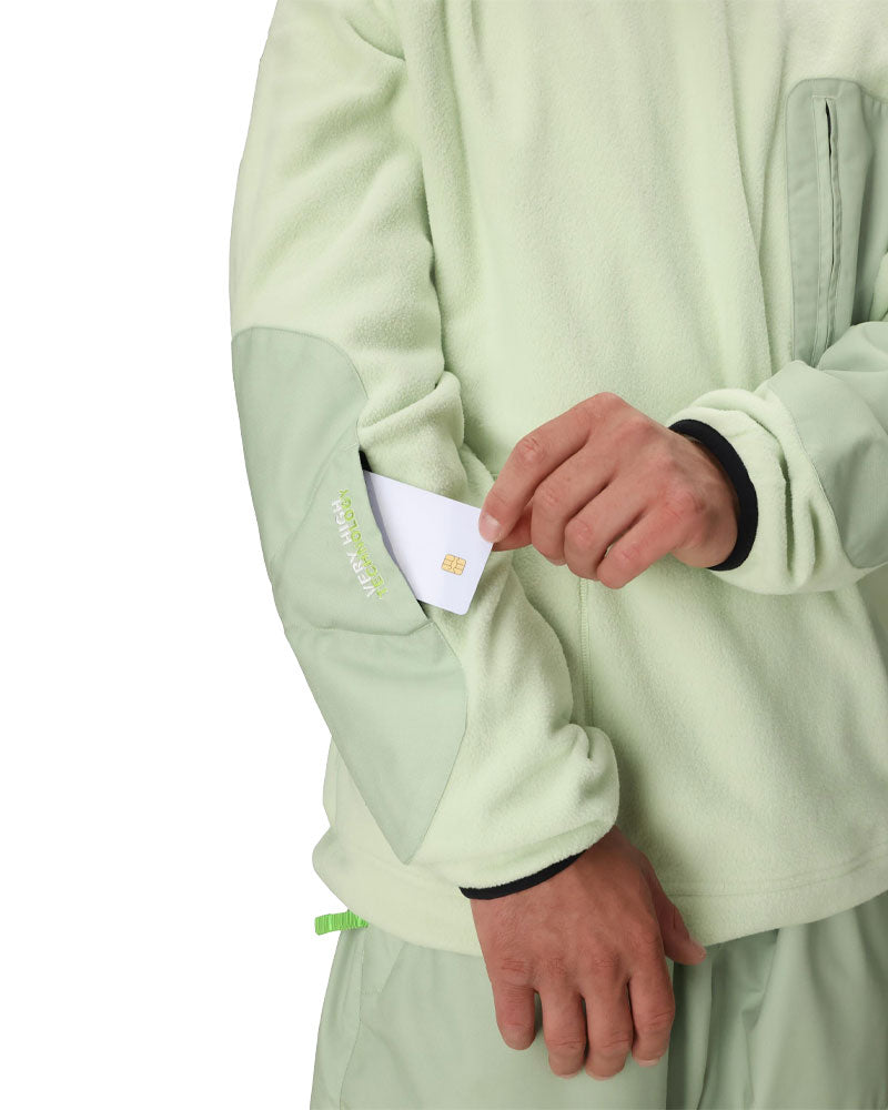 686 Men's Huf Fleece Crewneck Huf Green Colorblock 2026