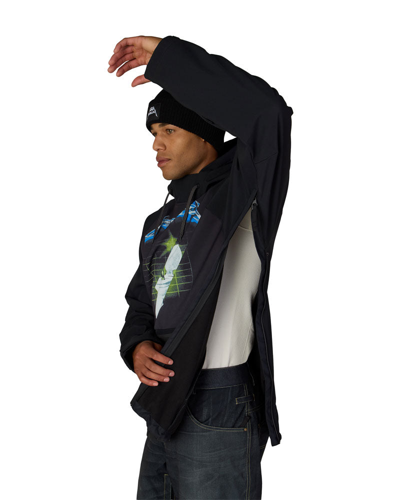 686 Men's Metallica Waterproof Hoodie Metallica Black 2027
