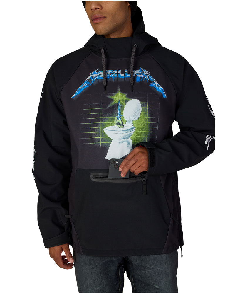 686 Men's Metallica Waterproof Hoodie Metallica Black 2027