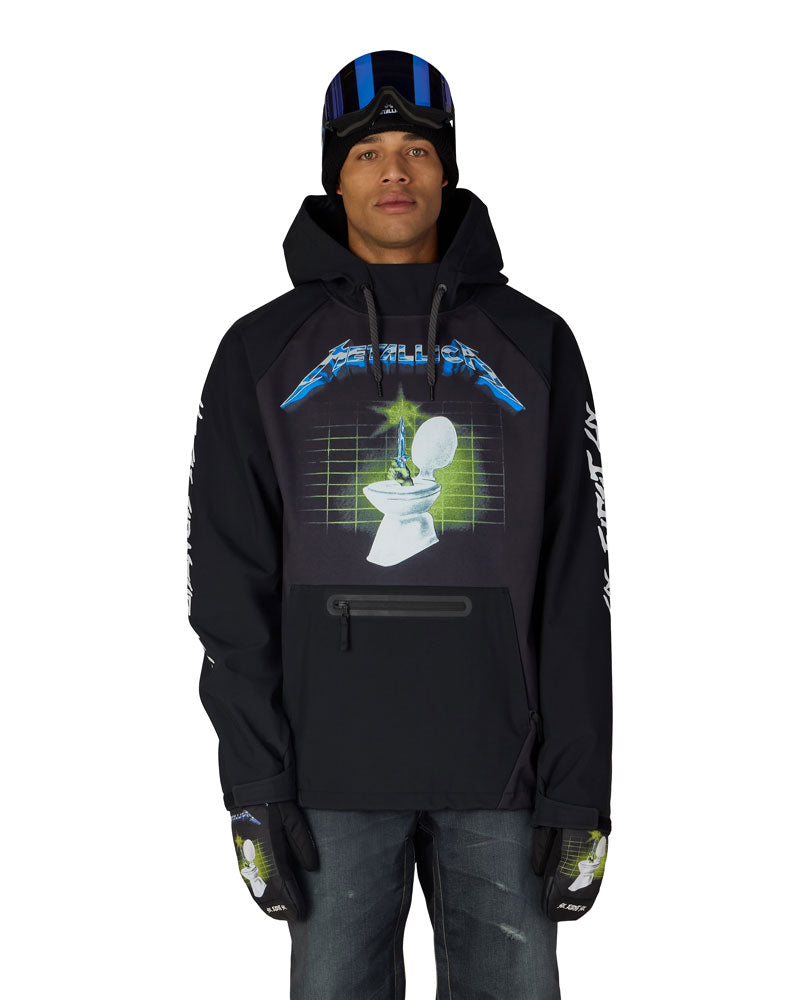 686 Men's Metallica Waterproof Hoodie Metallica Black 2027