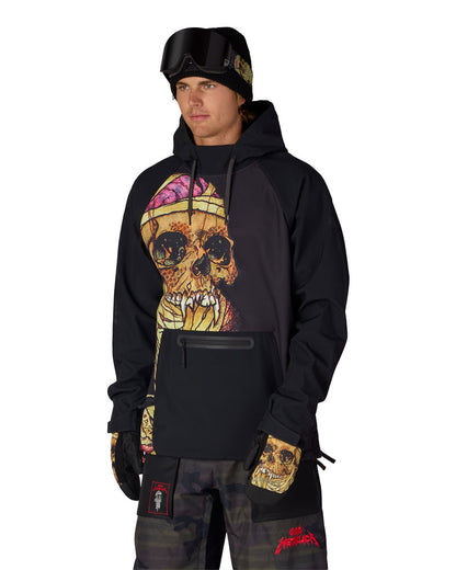 686 Men's Metallica Waterproof Hoodie Metallica Black Pushead 2027
