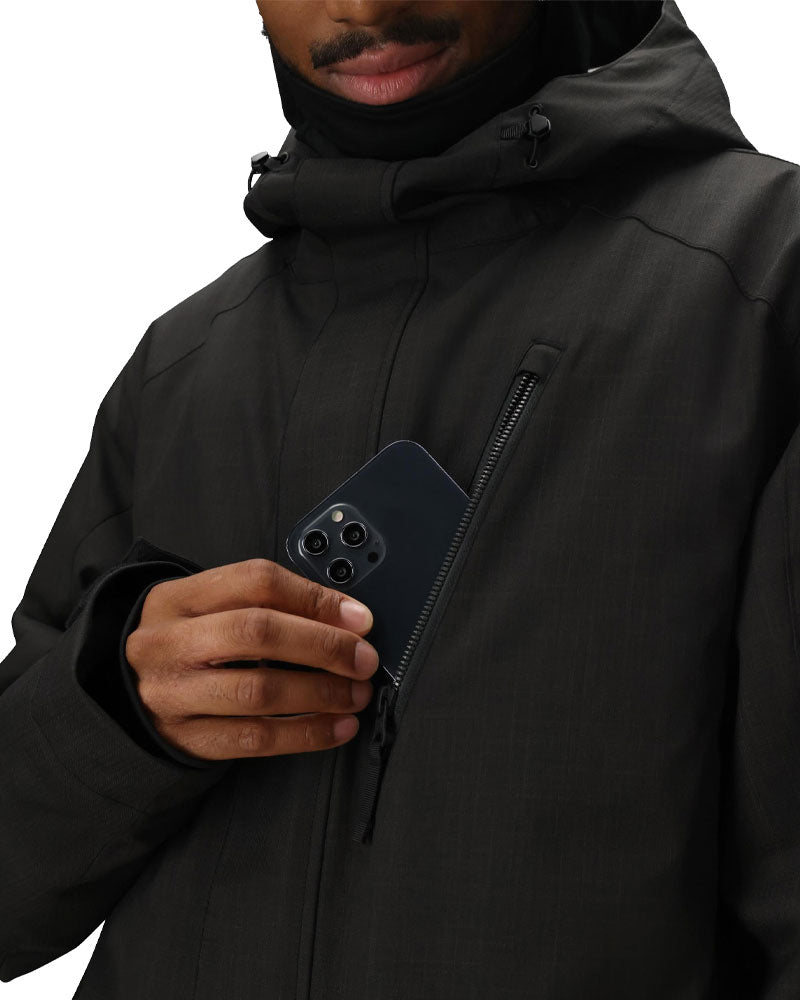 686 Men's Nightline Insulated Jacket Black Herringbone 2026 – The