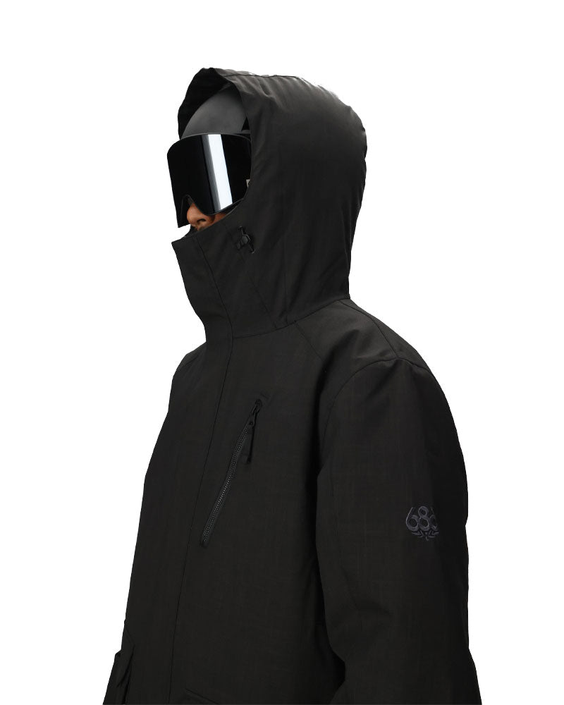 686 Men's Nightline Insulated Jacket Black Herringbone 2026 – The
