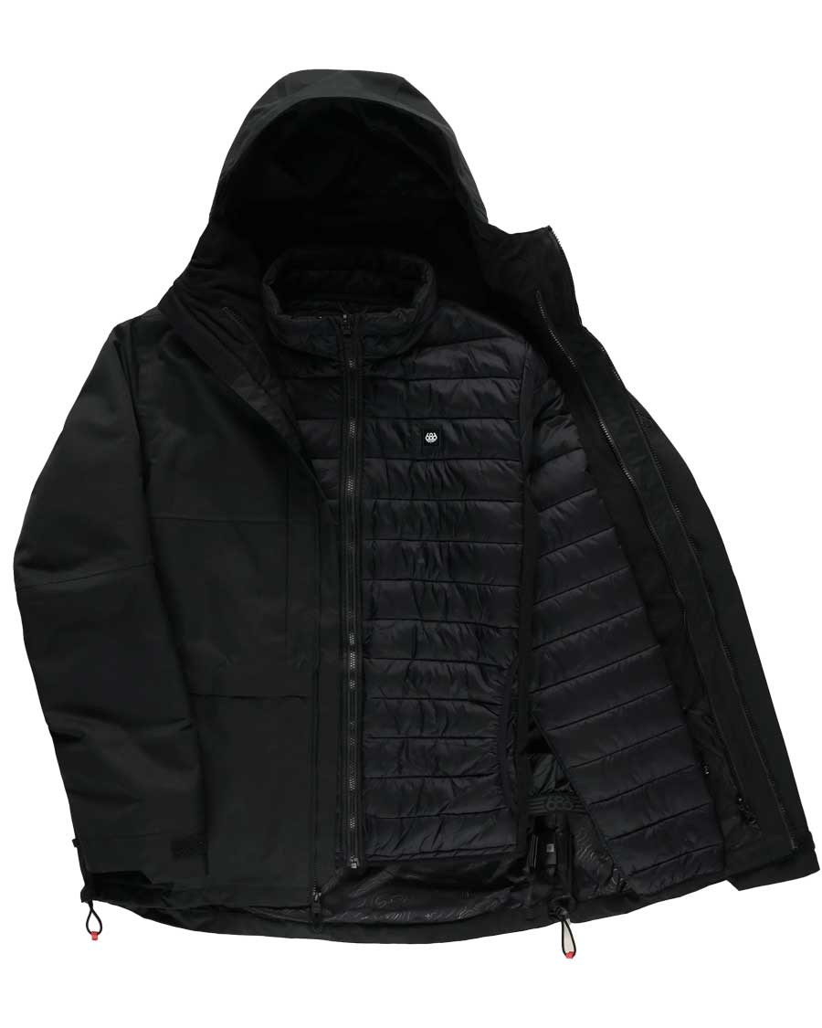 686 Men's Smarty 3-In-1 Form Jacket Black 2026