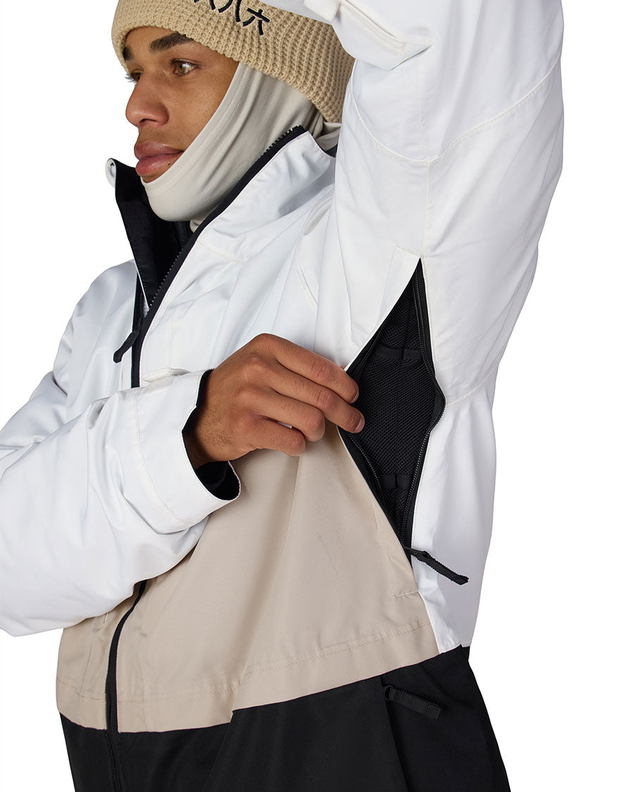686 Men's Smarty 3-In-1 Form Jacket White Colorblock 2027