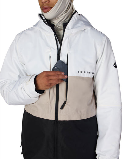 686 Men's Smarty 3-In-1 Form Jacket White Colorblock 2027