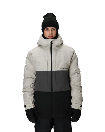686 Men's Smarty 3-In-1 Form Jacket White Heather Colorblock 2026