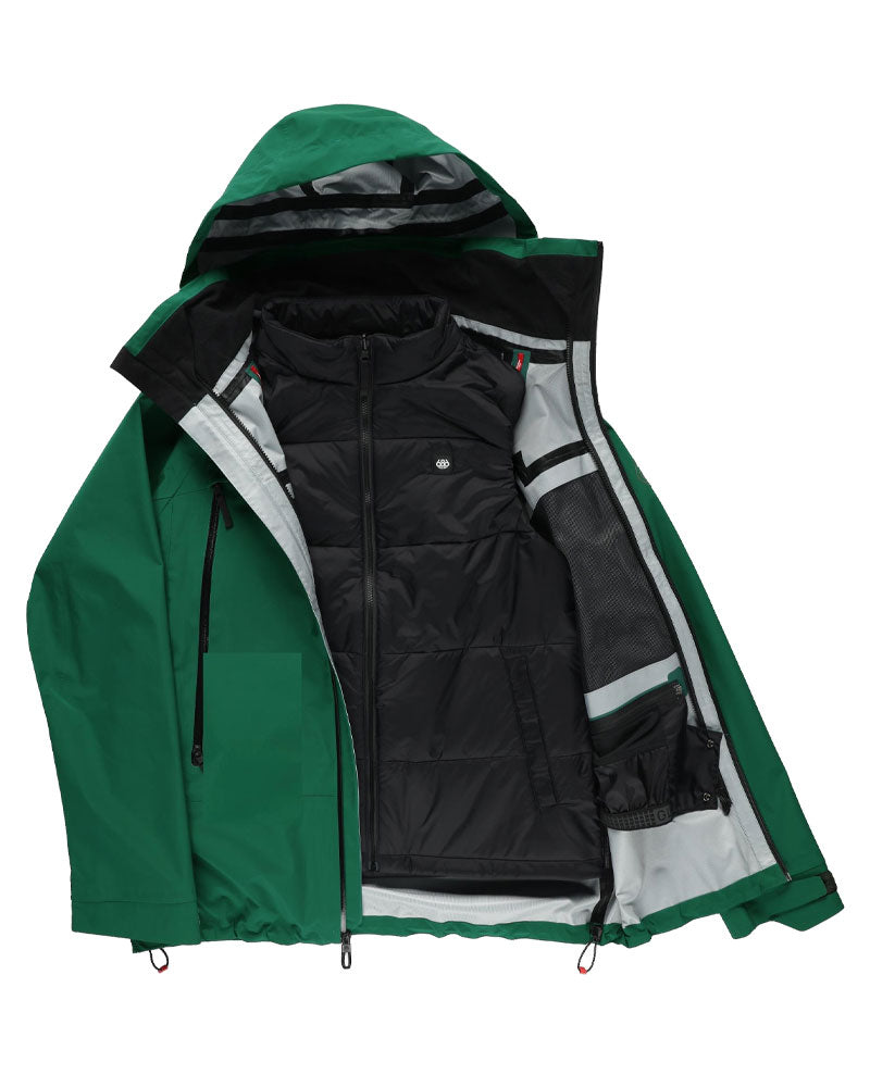 686 Men's Smarty 3-In-1 Rodeo 3L Jacket Emerald Green 2026