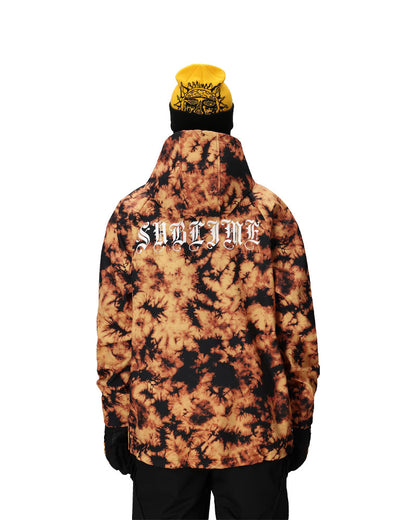 686 Men's Waterproof Hoodie Sublime Orange Tie Dye 2026