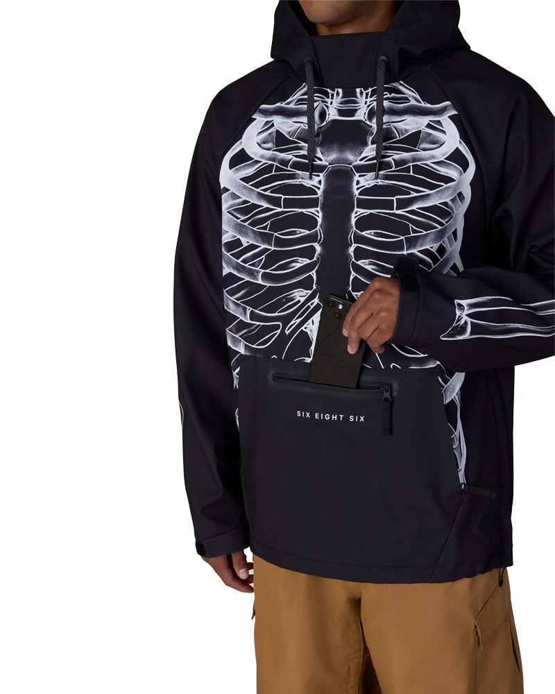 686 Men's Waterproof Hoodie White Xray 2027