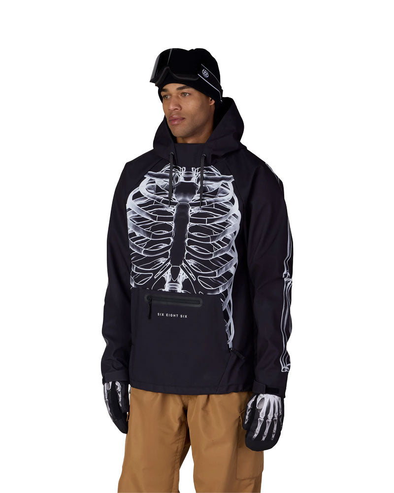 686 Men's Waterproof Hoodie White Xray 2027