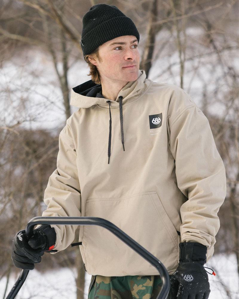 686 Men's Waterproof Team Hoodie Khaki 2027