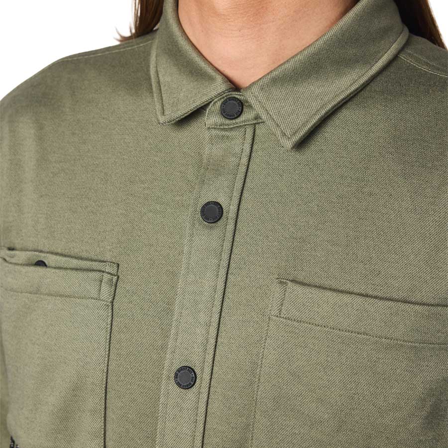 686 Whisper Knit Flannel Fatigue Green
