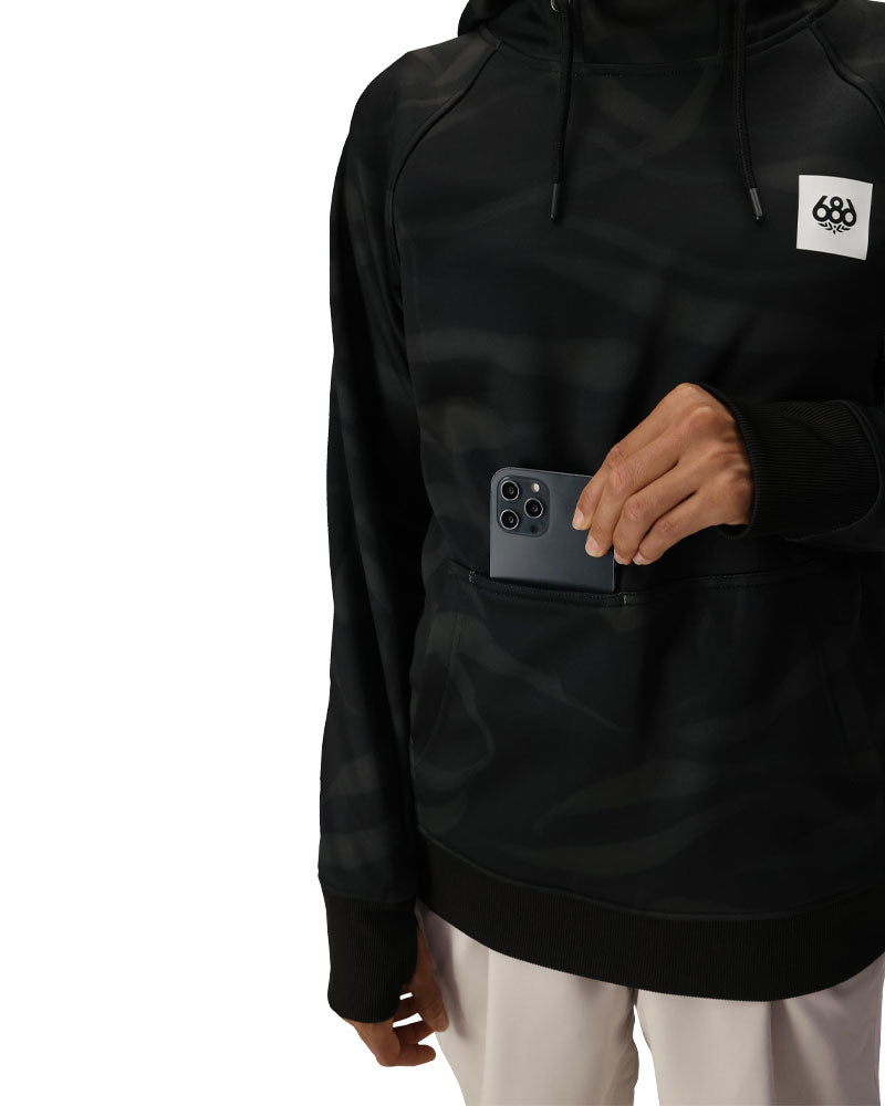 686 Women's Bonded Fleece Pullover Hoodie Black Vapors 2026