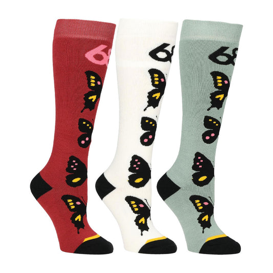 686 Women's Butterfly Socks 3 Pack Assorted 2026