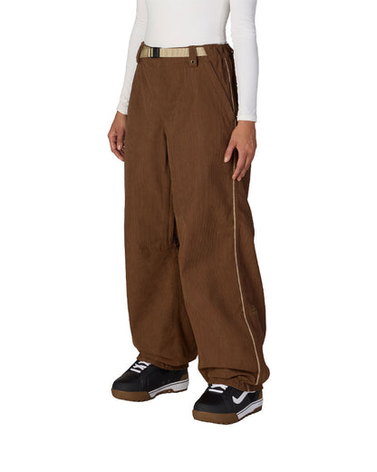 686 Women's Hellkat Shell Pant Dark Earth Grid Corduroy 2027