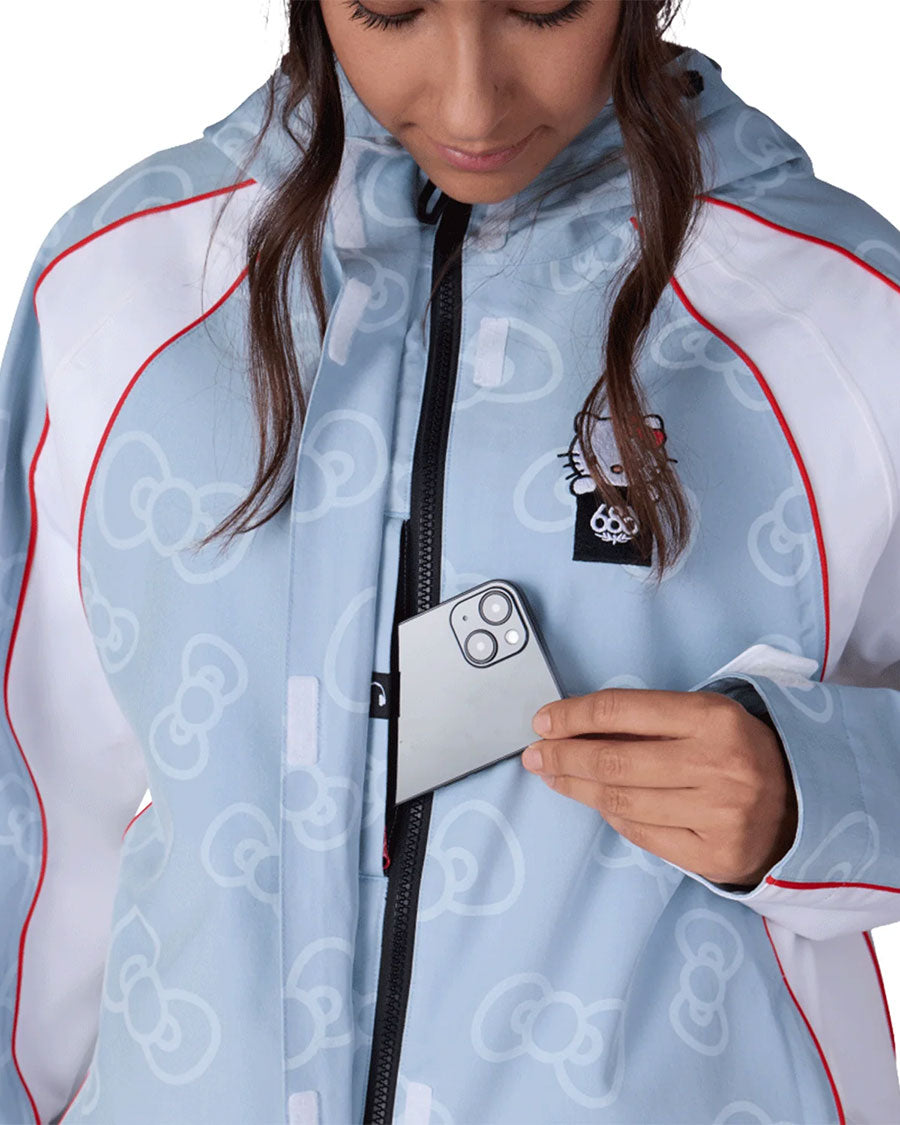 686 Women's Hello Kitty Lil Bow Jacket Hello Kitty Denim 2027