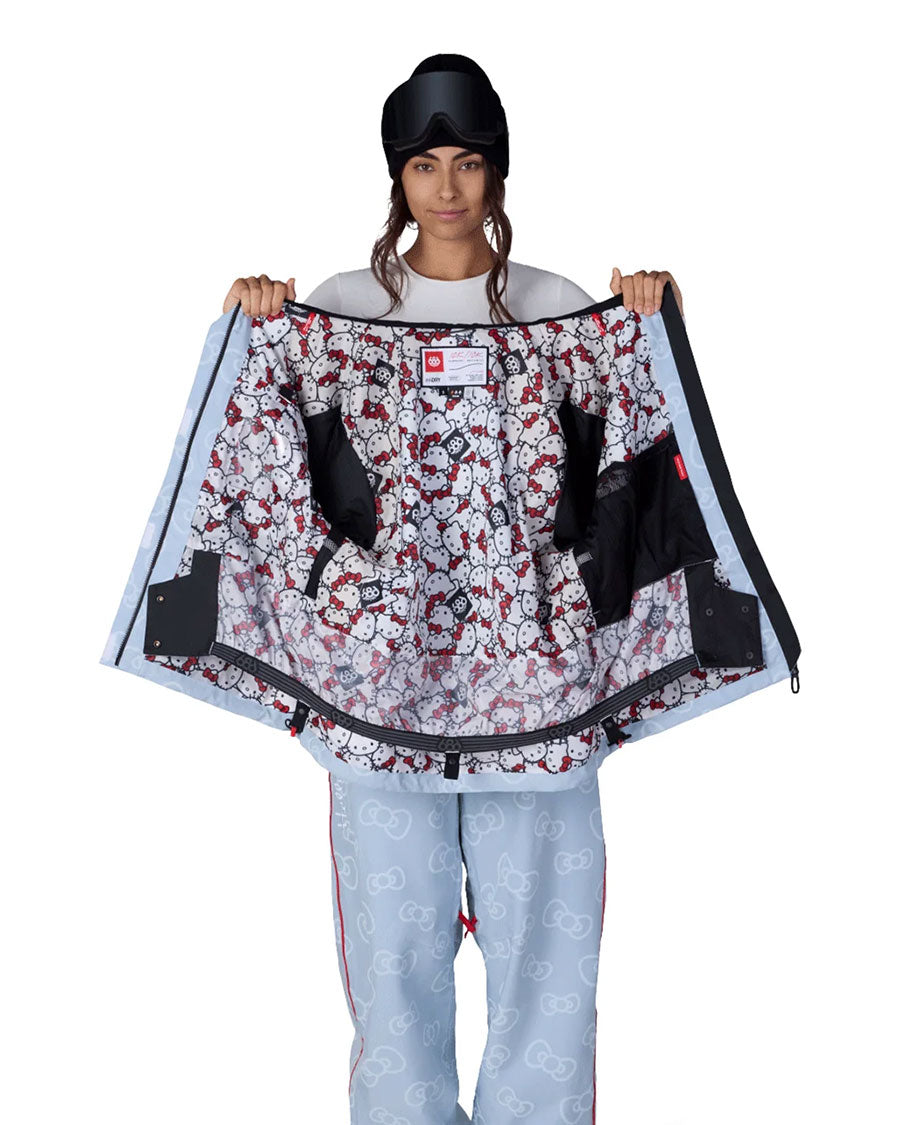 686 Women's Hello Kitty Lil Bow Jacket Hello Kitty Denim 2027