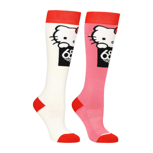 686 Women's Hello Kitty Sock 2 Pack White Geranium Pink 2026