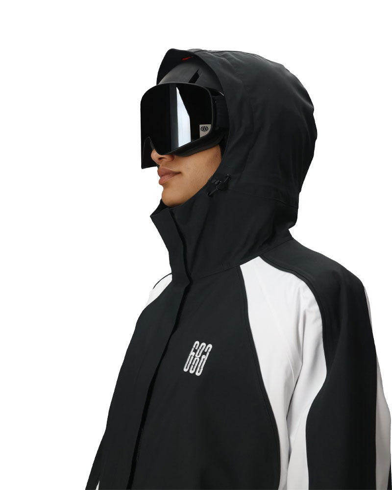 686 Women's Hologram Shell Jacket Black Colorblock 2026