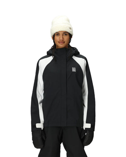 686 Women's Hologram Shell Jacket Black Colorblock 2026