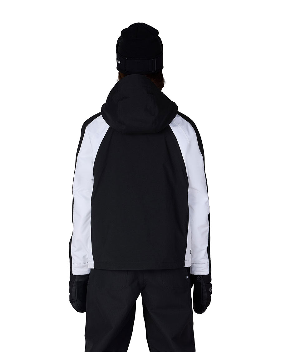 686 Women's Hologram Shell Jacket Black White Colorblock 2027