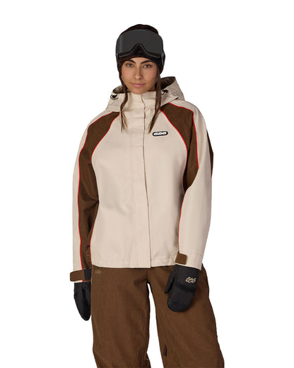 686 Women's Hologram Shell Jacket Limestone Colorblock 2027