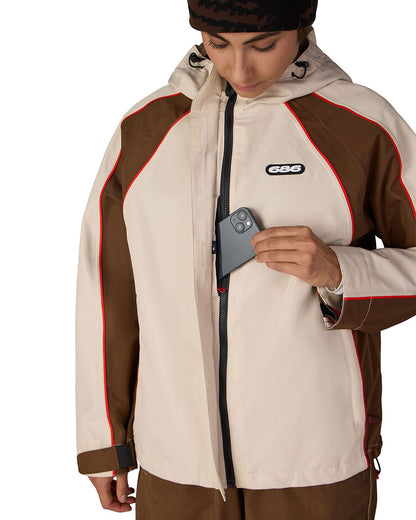 686 Women's Hologram Shell Jacket Limestone Colorblock 2027