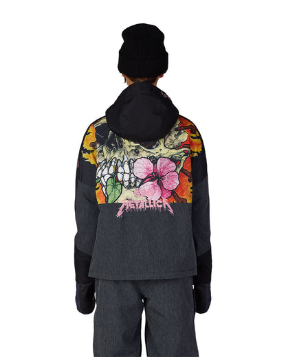 686 Women's Metallica Burning Skull Jacket Metallica Black Colorblock 2027