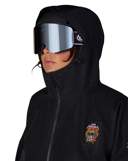 686 Women's Metallica Burning Skull Jacket Metallica Black Colorblock 2027