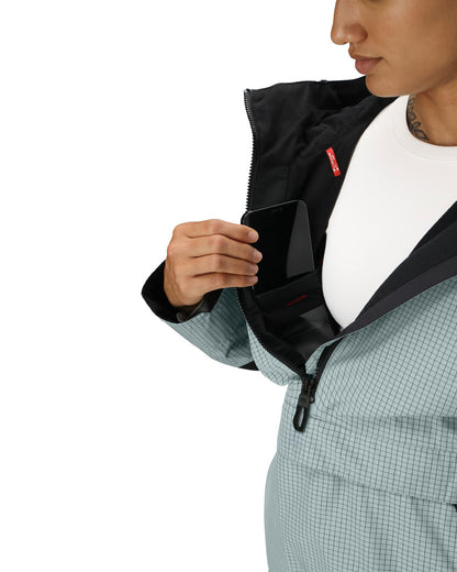 686 Women's Outline Shell Anorak Dusty Marine Grid 2026