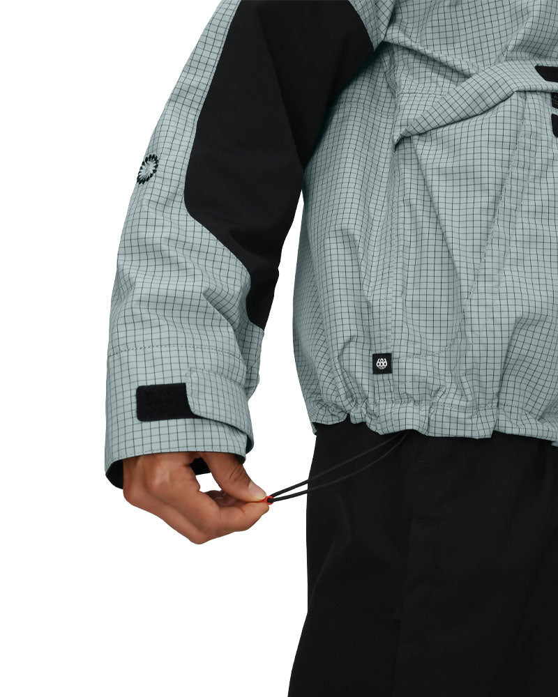 686 Women's Outline Shell Anorak Dusty Marine Grid 2026