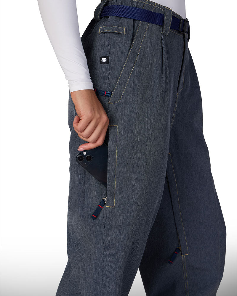 686 Women's Outline Shell Pant Navy Denim 2027