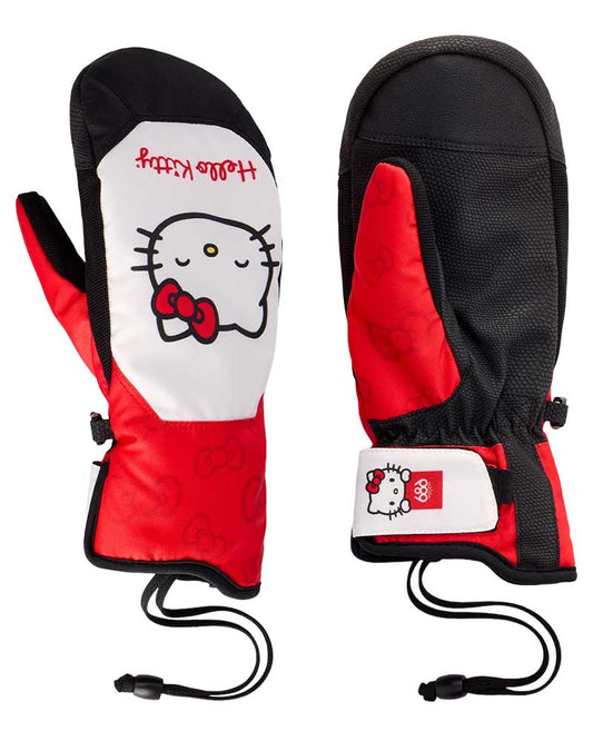 686 Women's Revel Mitt Hello Kitty Red White 2027