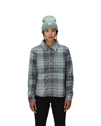 686 Women's Sierra Nevada Fleece Button Up Dusty Marine Plaid 2026