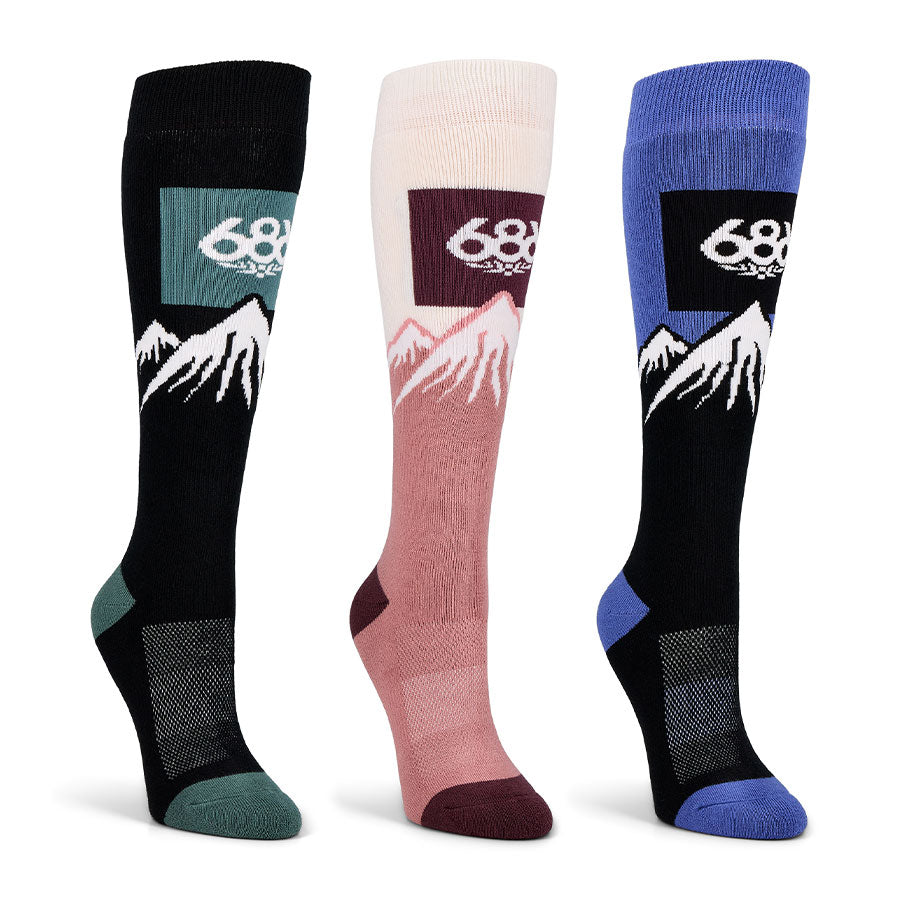 686 Women's Snow Caps Sock 3-Pack 2027