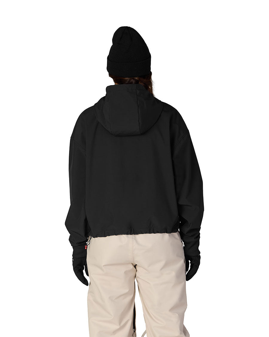 686 Women's Waterproof Team Crop Hoodie Black 2027