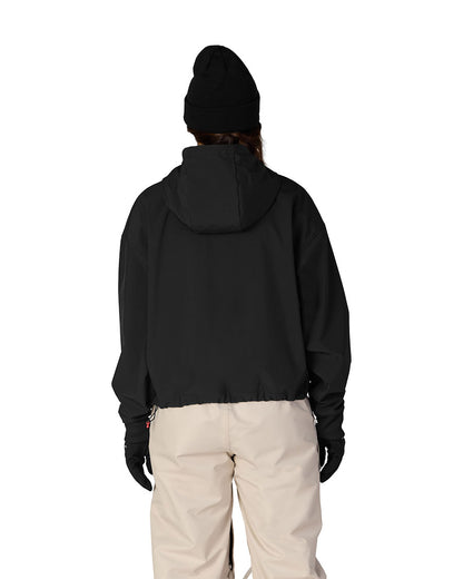 686 Women's Waterproof Team Crop Hoodie Black 2027
