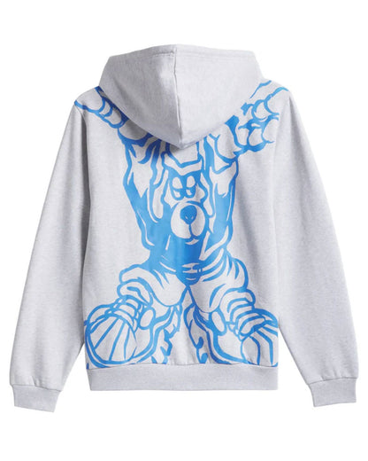 Adidas SB Kogan Cult Zip Hoodie Light Gray Heather/Lucid Ray Blue