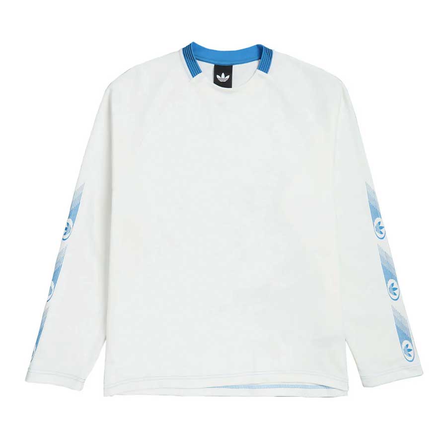 Adidas Skateboarding Formula Long Sleeve T-Shirt Core White/Lucid Ray Blue