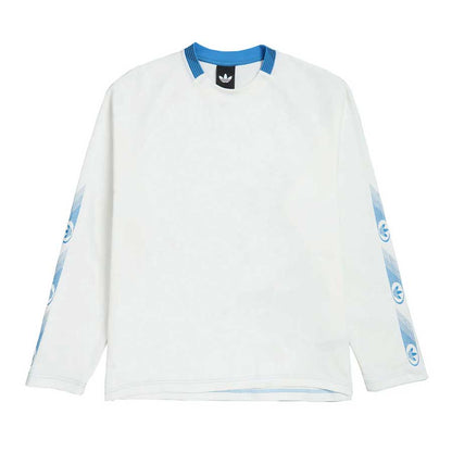 Adidas Skateboarding Formula Long Sleeve T-Shirt Core White/Lucid Ray Blue