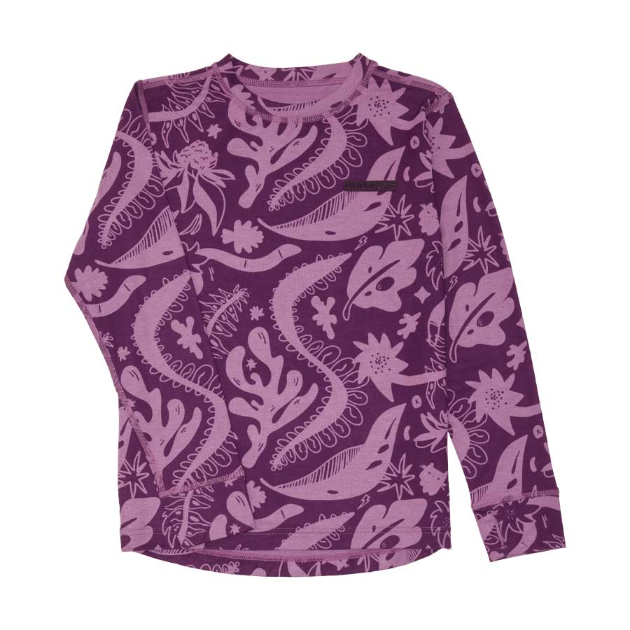 Airblaster Kids' Base Layer Top Blackberry Earth Life 2026