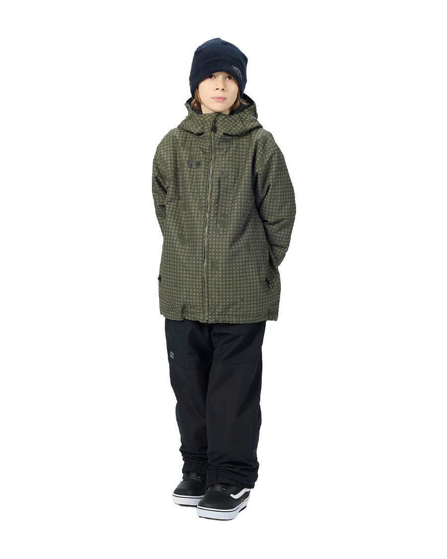 Airblaster Kids' Access Jacket Olive Grid 2027