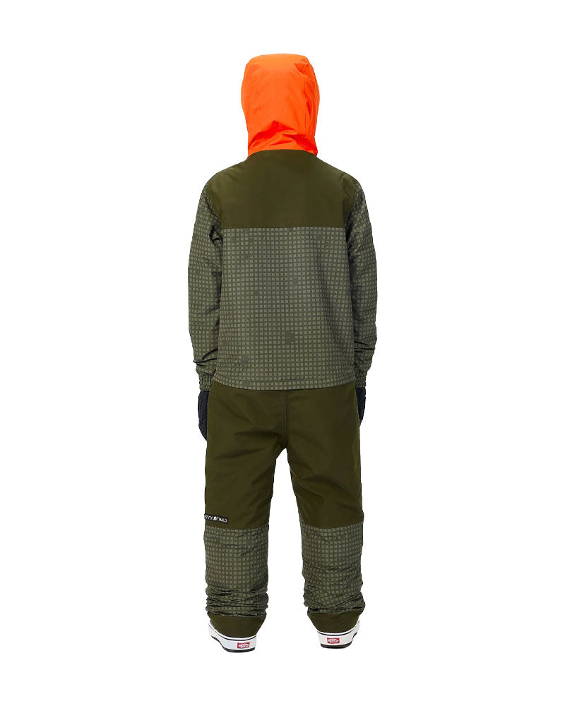 Airblaster Kids' Freedom Suit Olive Grid/Orange 2027