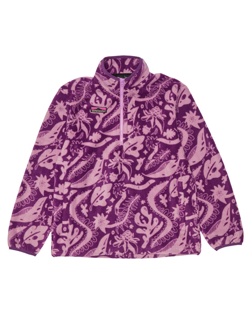 Airblaster Men's Fleece Half Zip Blackberry Earth Life 2026