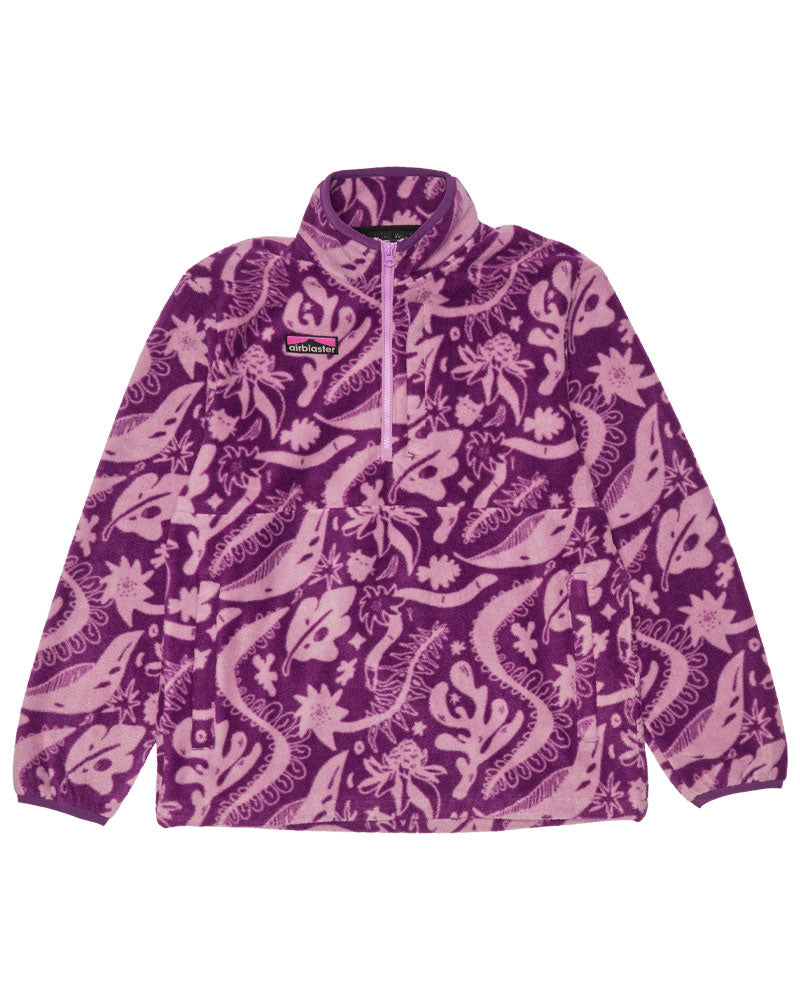 Airblaster Women's Fleece Half Zip Blackberry Earth Life 2026
